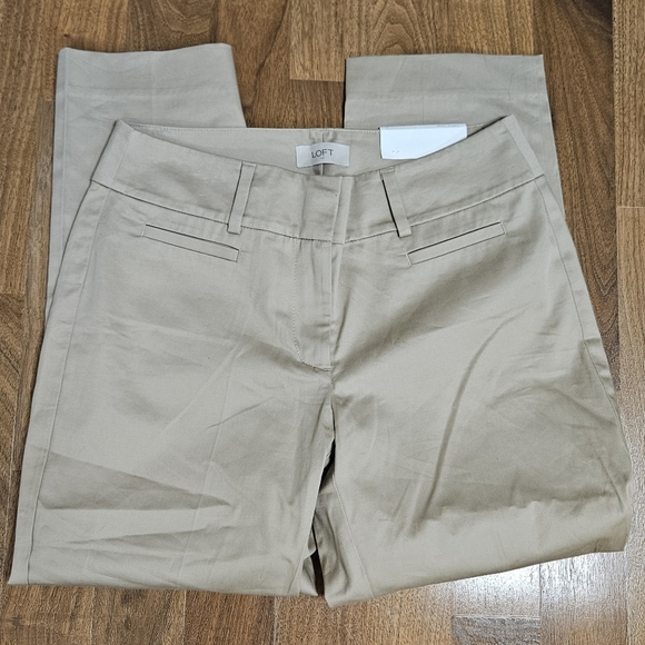 LOFT NWT Curvy Crop women's  size 2 khaki pants - Picture 6 of 7